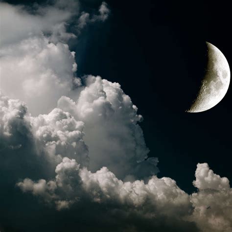 Night Sky Half Moon Wall Art | Photography