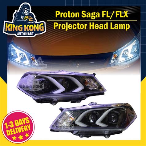 Proton Saga FL FLX Benz Look Double Projector Headlamp With Light