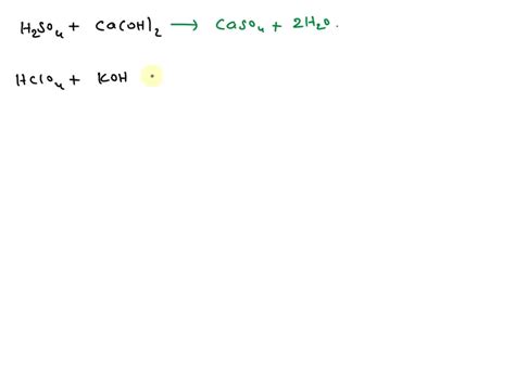 Solved Complete And Balance Each Acid Base Equation H So Aq Ca