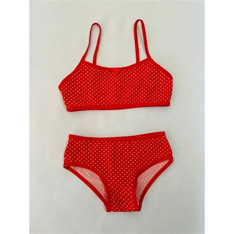 Kit Conjunto Infantil Estampada Anna Lingerie Feminino Sutiã Top Calcinha Infanto Juvenil