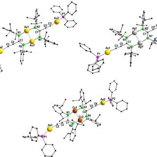Molecular structures of compounds 3 (left), 4 (right), and 7 (below)int ... 
