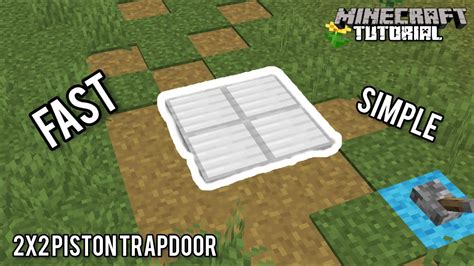 Flush 2x2 Piston Trapdoor Minecraft 121 Redstone Tutorial Youtube