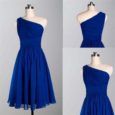 Royal Blue Bridesmaid Dress Short Bridesmaid Dress Chiffon Bridesmaid