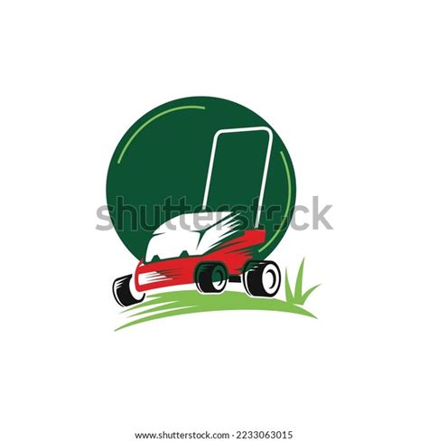 Lawn Mower Logo Vector Icon Illustration Stock Vector Royalty Free