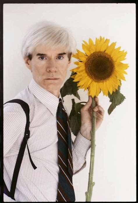 12 Fascinating Portraits Of Andy Warhol With A Giant Sunflower 1981