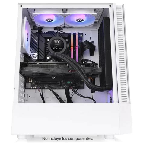 Gabinete Thermaltake View 200 TG Snow ATX Sin Fuente Vidrio Templado