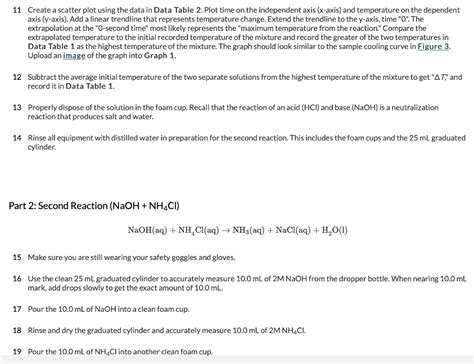 Solved Part 1 First Reaction Naoh Hci Naohaq