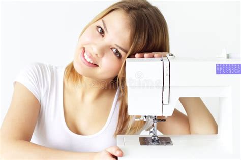 Beautiful Girl Sewing Stock Photo Image Of Sewing Peaceful 10320684