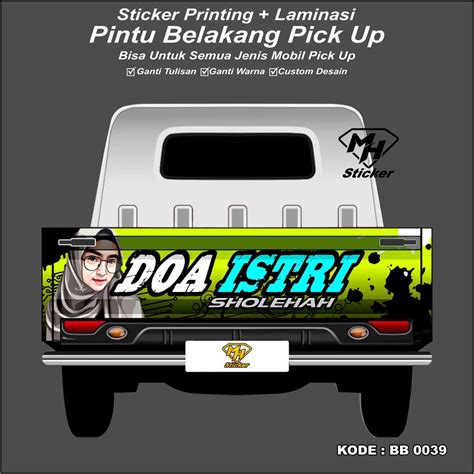 Jual Stiker Pintu Bak Belakang Mobil Pick Up All Type Stiker Printing