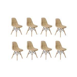 Conjunto 02 Cadeiras Charles Eames Wood Daw Braços Design Nude Leroy Merlin