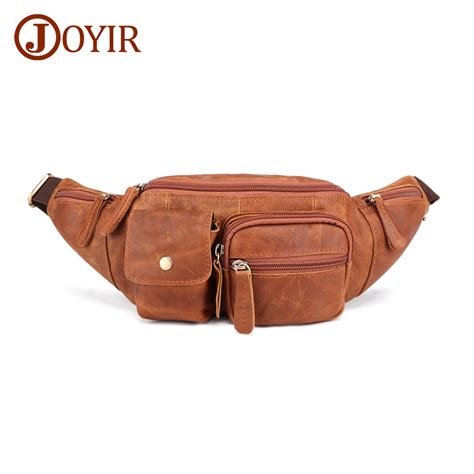 Joyir Ri Onera De Cuero Genuino Para Hombre Bolsa De Cintura Masculina