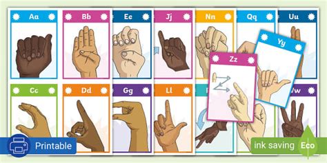 South African Sign Language Alphabet Flashcards Twinkl