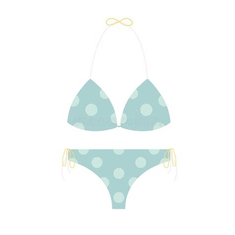 Ejemplo Del Bikini En Colores Pastel Lindo Del Lunar Stock de ilustración Ilustración de polo