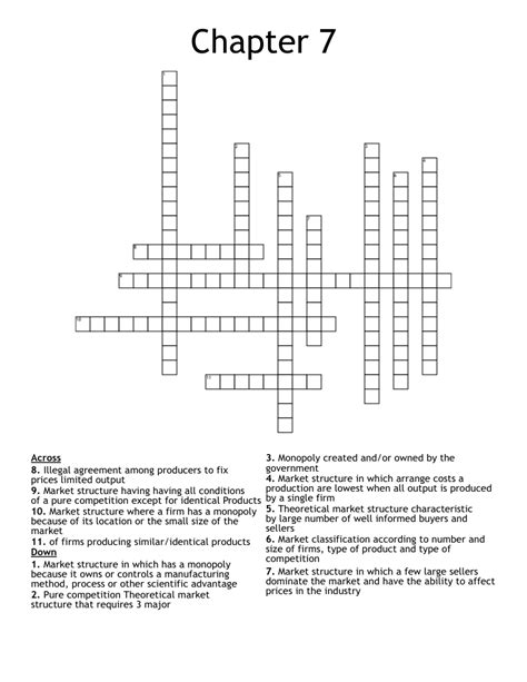 Chapter Lesson One Crossword Wordmint