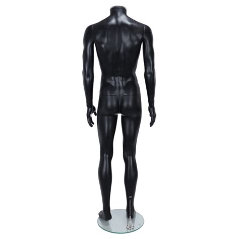 Yorkshire Displays Ltd Male Matt Black Headless Mannequin 333B