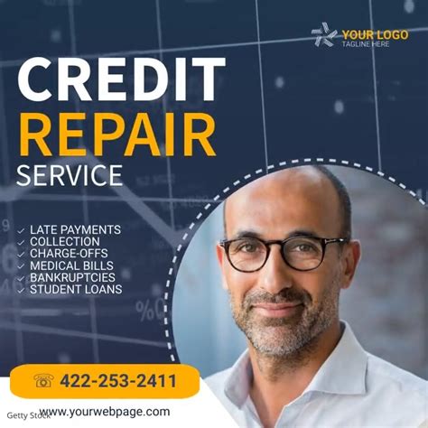 Credit Repair Business Social Media Banner Template Postermywall