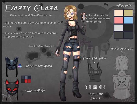 Emptyclara 2018 Refsheet Ocs Outaded By Artclara On Deviantart