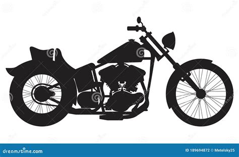 Motorcycle Icon or Sign. Vector Black Silhouette of Bike or Motorcycle ...