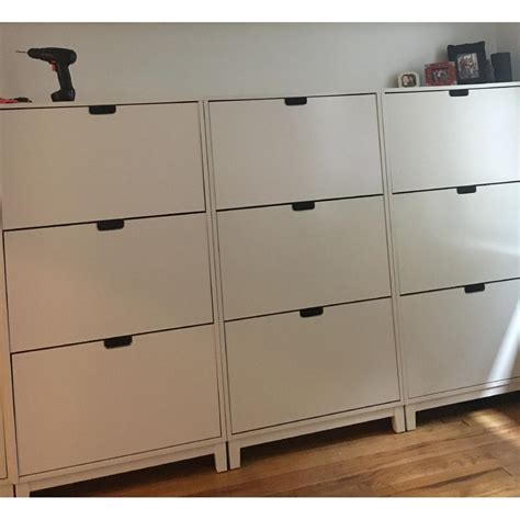 Ikea Stall Shoe Cabinet w/ 3 Compartments - AptDeco