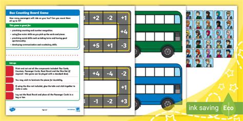 Bus Stop Counting Board Game (teacher made)