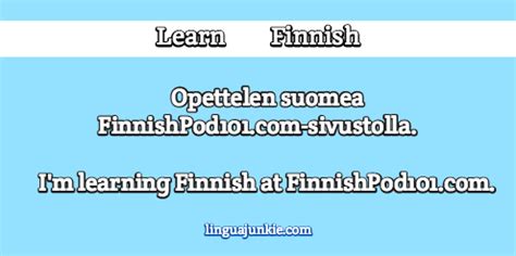 How To Introduce Yourself In Finnish In Lines