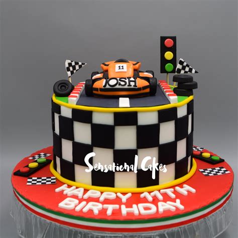 The Sensational Cakes Formula 1 Race Car On Race Track Boy Birthday 3d