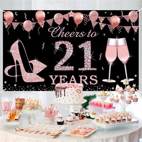 Great Choice Products 21St Birthday Decorations Cheers To 21 Years ...