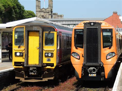 On The Left A Tfw Rail Class 153 Departs Shrewsbury With A Flickr