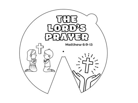 The Lord S Prayer Coloring Wheel Printable Bible Lesson Etsy UK