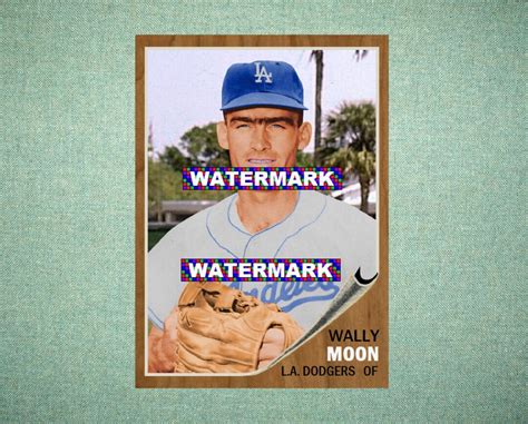 Wally Moon Los Angeles Dodgers Custom Baseball Card Style Card