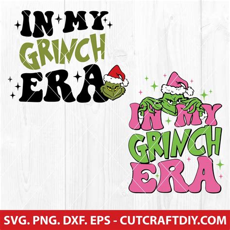 In My Grinch Era Svg Funny Grinch Face Svg Retro Grinch Svg Holiday Svg