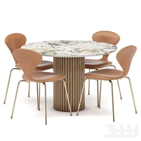 Обеденная группа со столом Apriori STR 120х120 (Symphonie etoile) и ...