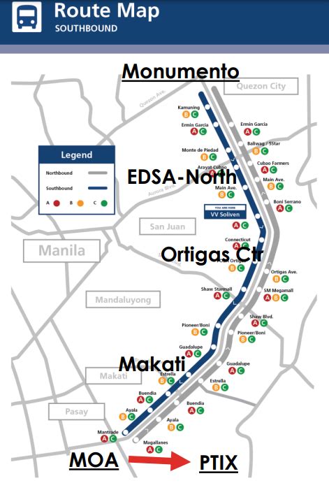 EDSA Carousel Route Map