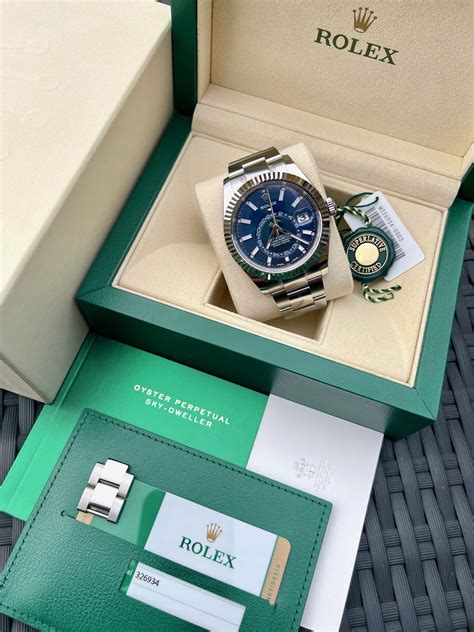 ROLEX SKY-DWELLER BLUE DIAL MODEL 326934 - Carr Watches