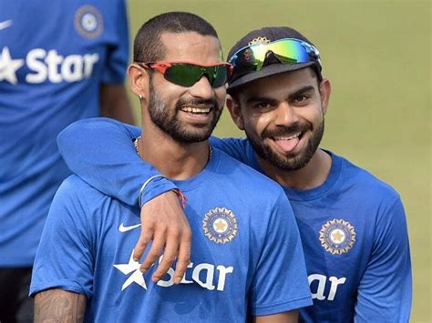 Watch Virat Kohli Imitates Shikhar Dhawan S Batting Quirks Twitter In