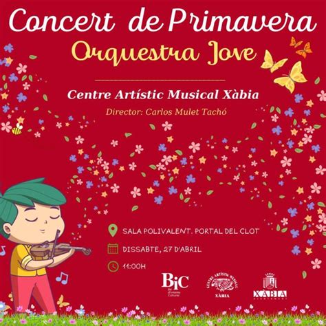 Cartel del Concierto de Primavera de la Orquesta Jove de Xàbia Jávea