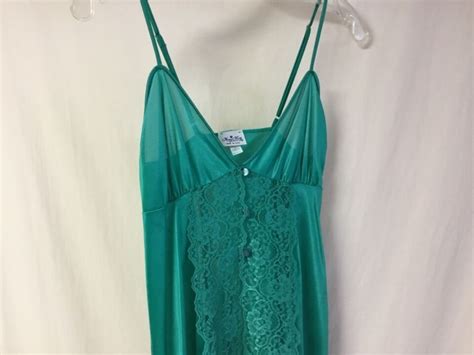 Usa Made Nancy King Lingerie Baby Doll Top Only Sleepwear Small Emerald L Ebay