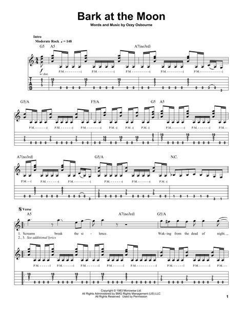 Bark At The Moon | Sheet Music Direct