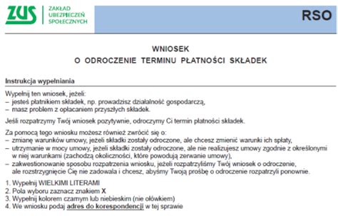 Nowy wniosek do ZUS o odroczenie terminu płatności składek PIT pl