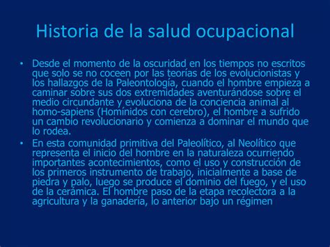 Historia De La Salud Ocupacional Ppt