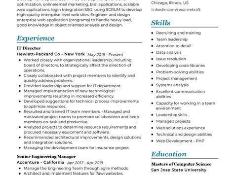 IT Director Resume Example In 2025 ResumeKraft