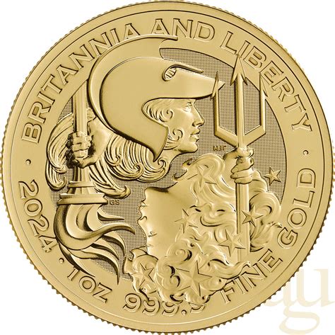 1 Unze Goldmünze Britannia and Liberty 2024