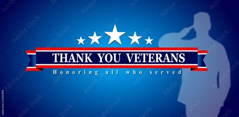 Thank You Veterans Day web banner, poster Stock Vector | Adobe Stock