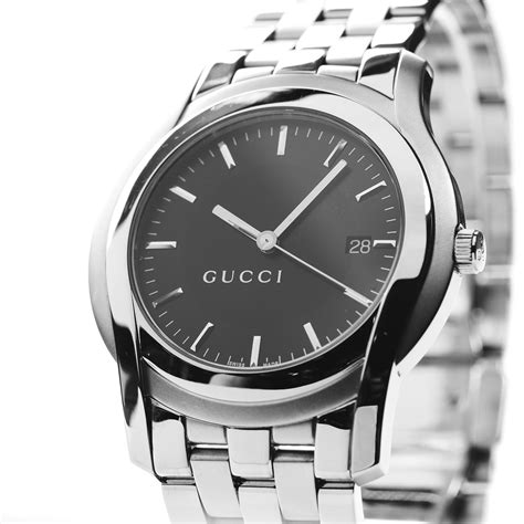 GUCCI Stainless Steel 38mm 5500XL Quartz Watch Black 557089 FASHIONPHILE