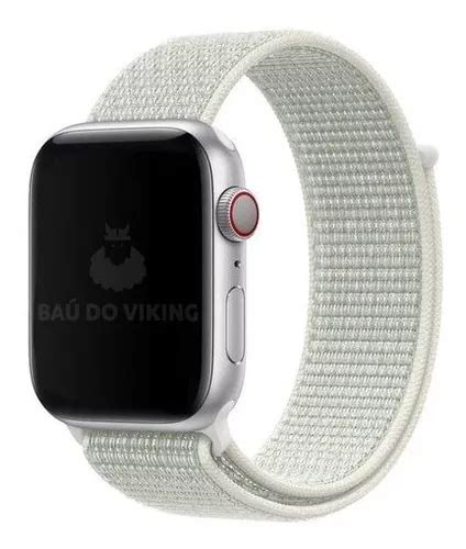 Pulseira Nylon Loop Sport P Apple Watch 42mm 38mm 44mm 40mm Cor Branco