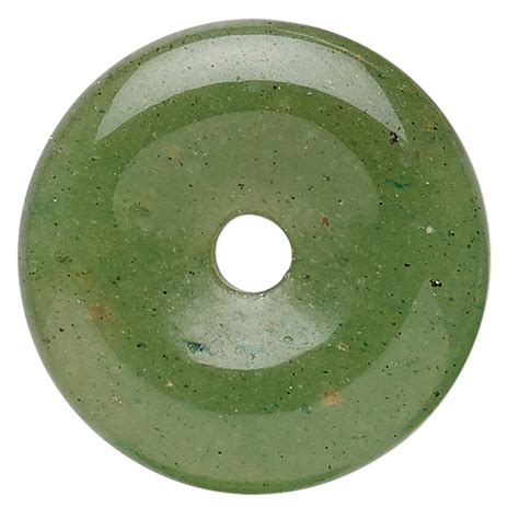 Component Green Aventurine Natural 25mm Round Donut C Grade Mohs