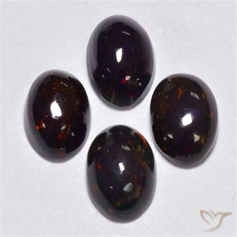 Loose Black Opal Ctw Multicolor Black Opal Gemstones For Sale