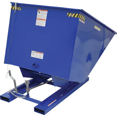 Vestil Self Dumping Steel Hopper Bumper Release 6 000 Lb Capacity