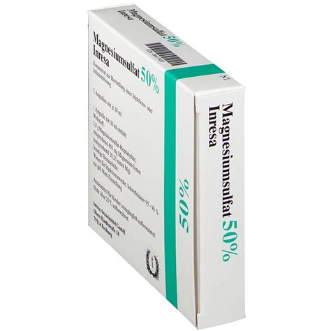 MAGNESIUMSULFAT 50 Inresa Infusionslsg Konz 5x10 Ml Shop Apotheke