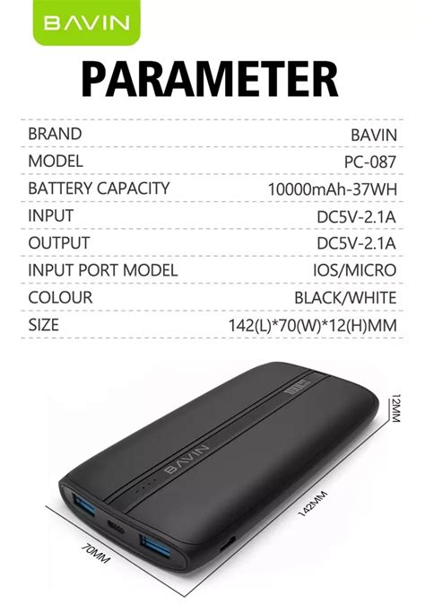 Buy Bavin Bavin Pc Mah Slim Portable Size Powerbank Dual Input